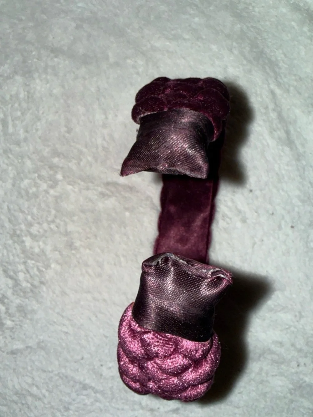 Braided Satin Headband - Plum